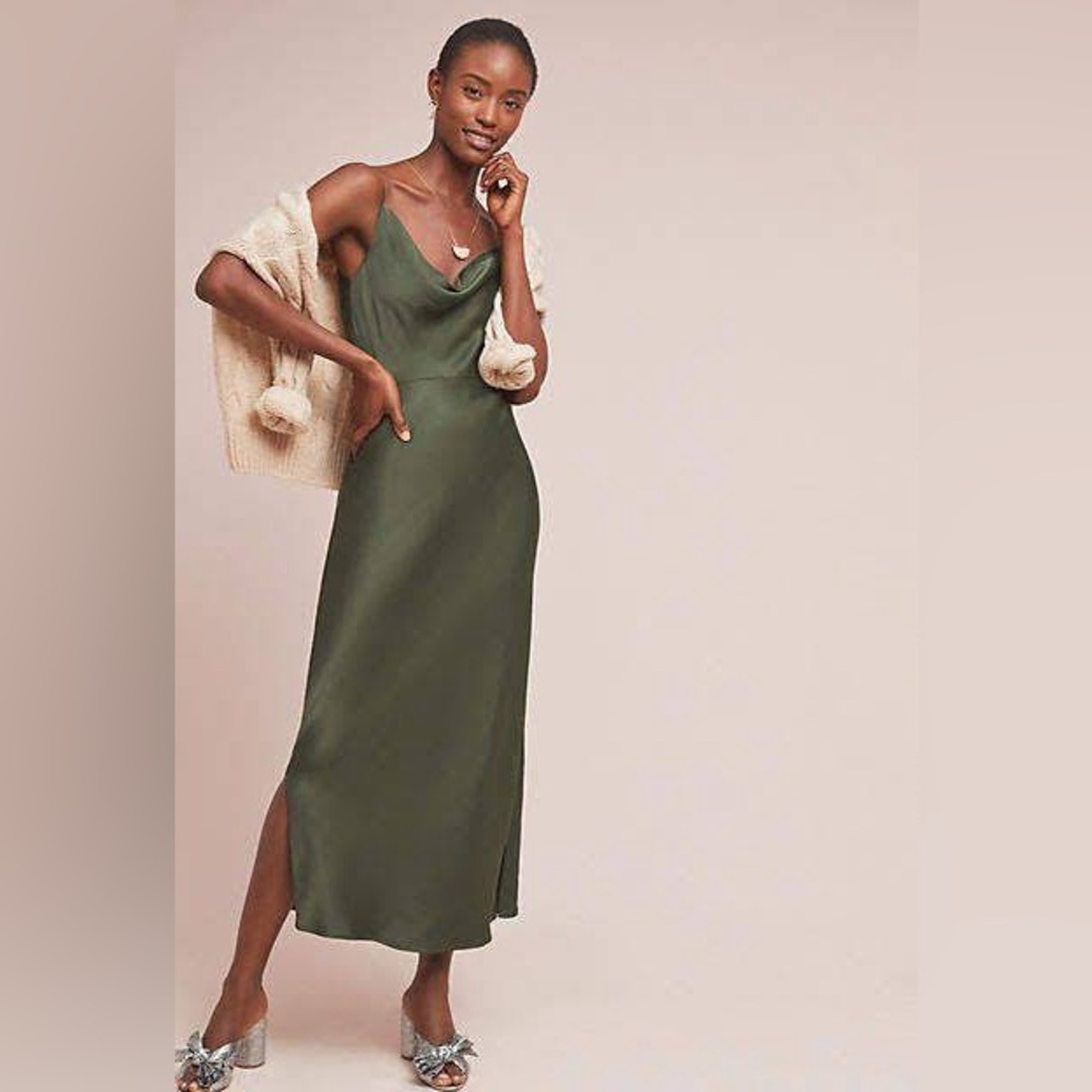 Anthropologie Elyse Bias Slip Dress